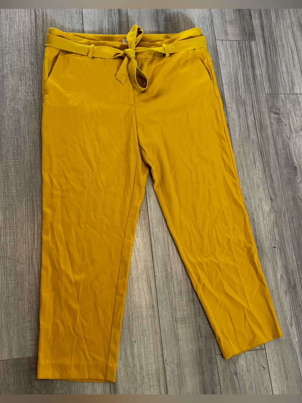 LOFT Women Mustard Yellow Work Pants Size 16 Career Office Fall Winter Workplace